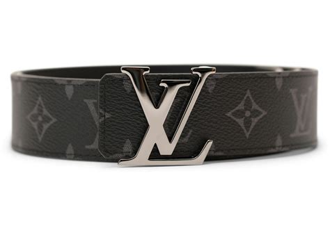 louis vuitton initiales belt monogram eclipse black gray